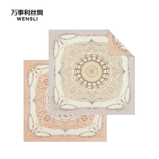 万事利“星链”88厘米双面印花大方巾 商品图2