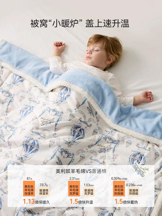 Domiamia 婴幼儿薄夹棉暖感被 适宜10-15 °C 商品图1