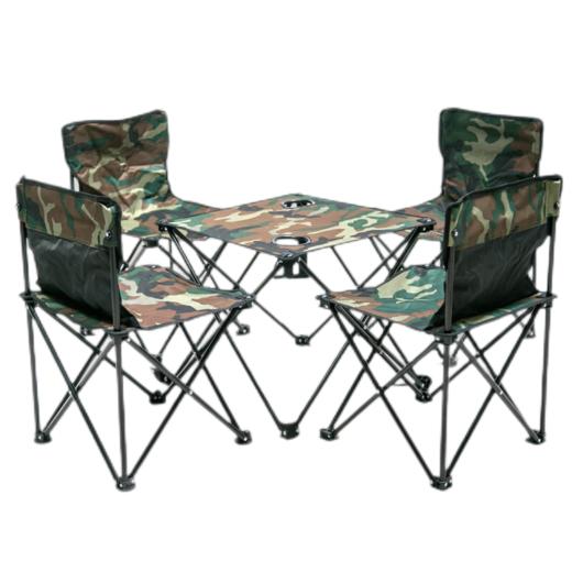 狼行者 户外折叠桌椅 便携桌椅 休闲垂钓户外野营郊游聚会多用途 桌椅+烧烤架套餐 商品图2