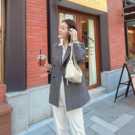 （进口面料 带标稀缺）火桐hooton 铂金系列 VBC 系列精纺羊毛格纹西装外套 商品图4