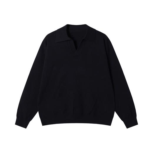 M3322SDSA男士秋冬新款痞帅男装潮牌纯色海鸥领针织衫百搭时尚套头毛衣 商品图0