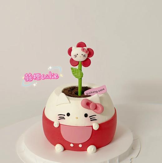 多款式~微加高HelloKitty盆栽花盆造型卡通蛋糕-低糖处理无添加 商品图1