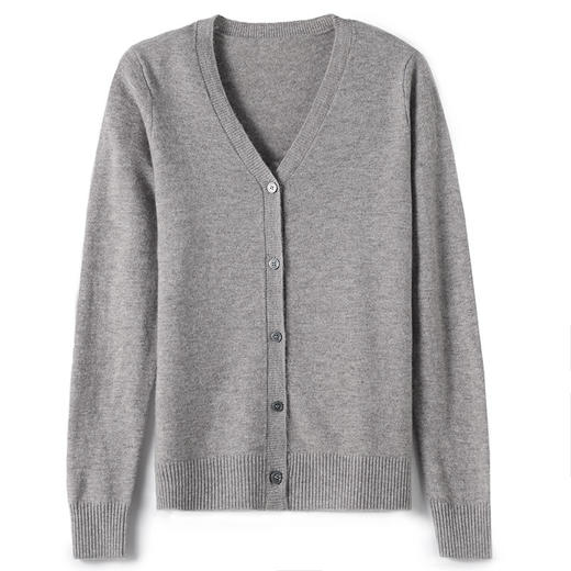 OSL 2206羊毛V领开衫基础打底软糯亲肤针织毛衣 商品图4