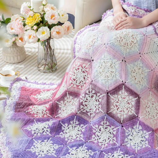 苏苏姐家霜影雪花毯手工DIY编织钩针毯子自制毛线团材料包 商品图2