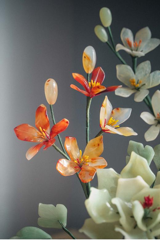 【已售】独角鹿西洋古董 20世纪中国创汇时期出品牡丹花纹景泰蓝盆装饰「玉堂富贵」珍宝像生盆景 商品图3