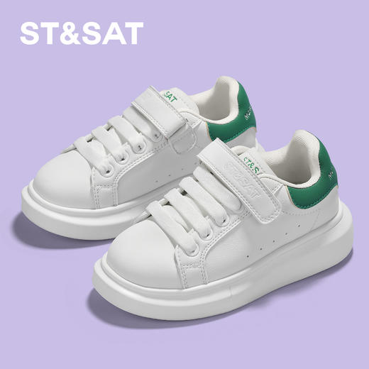 【童鞋】星期六经典百搭休闲魔术贴男女童小白鞋SSD1192L5S 商品图11
