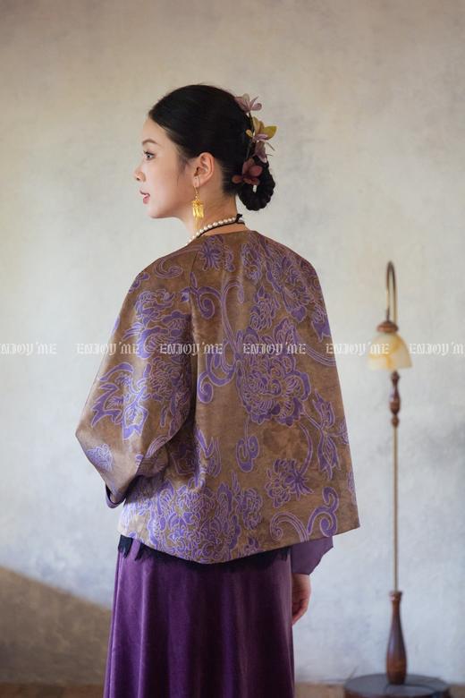【门店同款】ENJOY秋季云敛-东方画笔紫菱宝华国风外套 166598137 商品图3