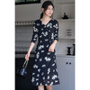 剩S/M/L/XL 【蝴蝶印花裙】2026春季新款时尚优雅气质显瘦连衣裙5M24AL0329 商品缩略图1