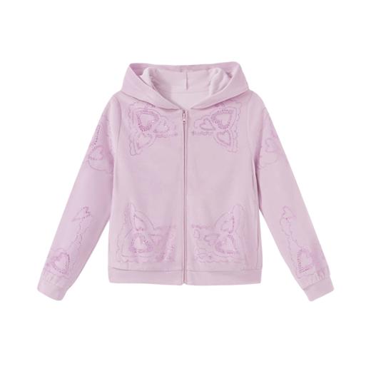 【春上新】8楼LYNN&MILO 琳麦罗  亲子女童2025春秋新款外套运动连帽套装可两件套上衣+长裤子 商品图6