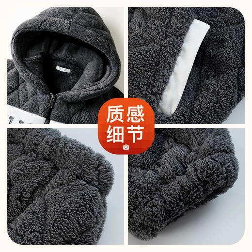 爱帝冬季三层夹棉家居服套装加厚保暖(男女款可选) 商品图4