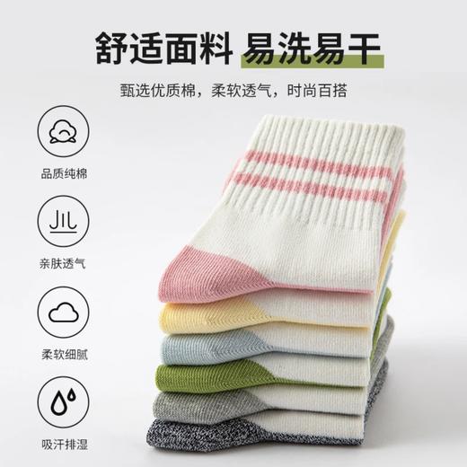 【袜底拼接设计！不易脏好清洗】春夏儿童袜子日系百棉运动男女童袜抖音爆款无骨抑菌专业防臭中筒。rb 商品图3