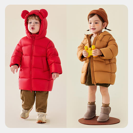 迷你巴拉男女童羽绒服可爱造型保暖宝宝儿童外套2025冬新品 商品图2