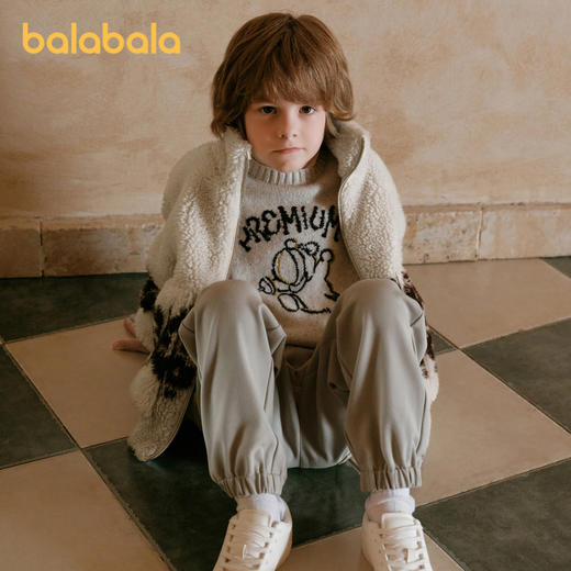 【premium】巴拉巴拉高端线冬季棉服男仿羊羔毛立领休闲保暖外套 商品图1