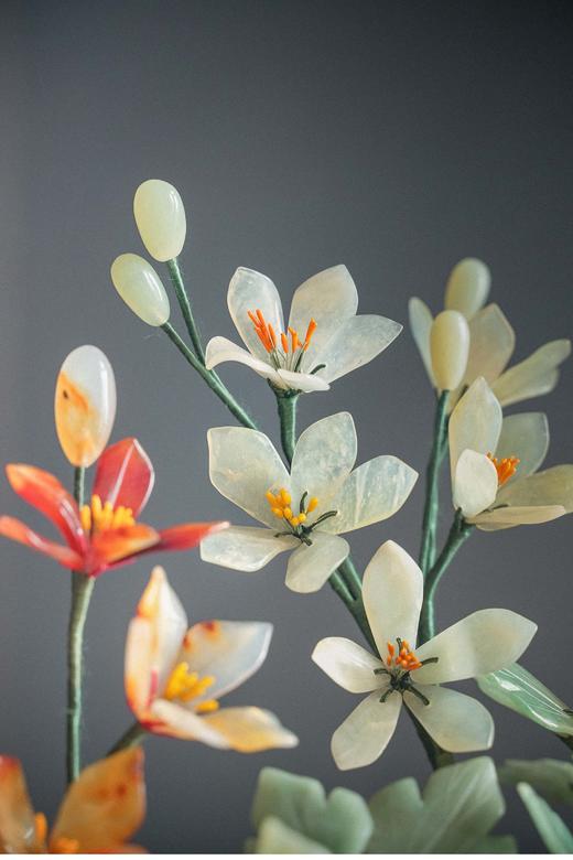 【已售】独角鹿西洋古董 20世纪中国创汇时期出品牡丹花纹景泰蓝盆装饰「玉堂富贵」珍宝像生盆景 商品图4