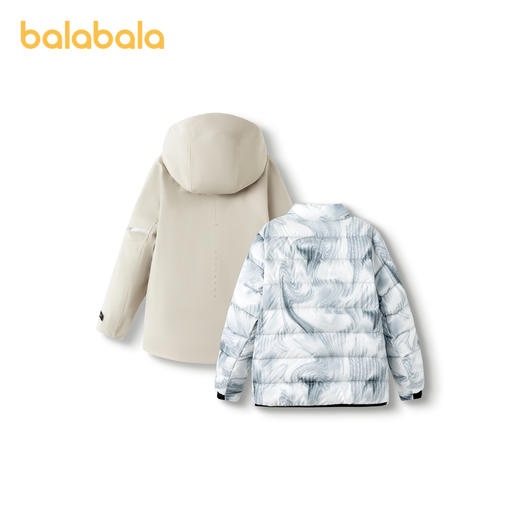 【lab系列】巴拉巴拉童装儿童鹅绒羽绒服男童冲锋衣防护两件套暖 商品图2