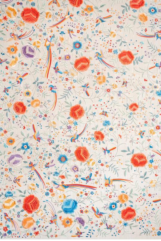 【已售】独角鹿西洋古董 20世纪初中国出品「锦上添花」传统东方花鸟主题粤绣挂屏 商品图5