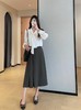 优雅轻奢飘带垂坠丝滑缎面V领OL温柔衬衫 商品缩略图8