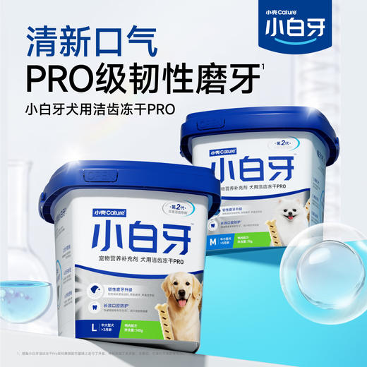 🎁[年货节]小白牙犬用洁齿冻干PRO,零食磨牙棒,韧性双效洁齿 商品图2
