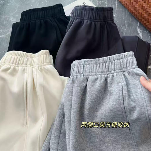曼巴棉休闲裤！女款2025秋季新款高腰宽松垂感阔腿小个子运动直筒卫裤！ 商品图2