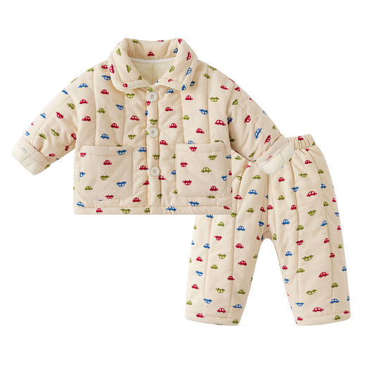 宝宝家居服夹棉秋冬男宝睡衣套装冬装男童衣服冬季女童童装秋装潮 商品图3