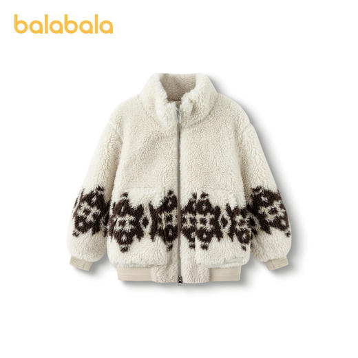 【premium】巴拉巴拉高端线冬季棉服男仿羊羔毛立领休闲保暖外套 商品图2