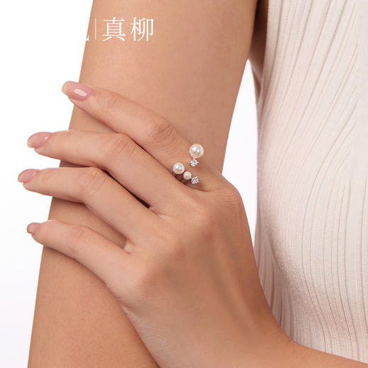 ZEGL星辰系列人造珍珠戒指女小众设计感2025新款爆款百搭星环手饰 商品图0