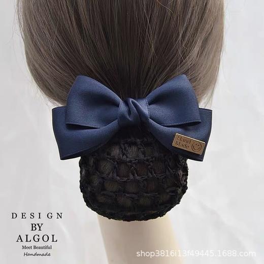 头花女职业护士发网空姐盘发网兜银行美容师酒店前台工作头饰发饰 商品图3