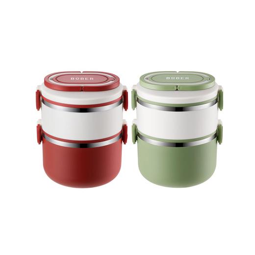 BDY-CB865A-GN/RD悠然双层不锈钢便当盒 商品图0