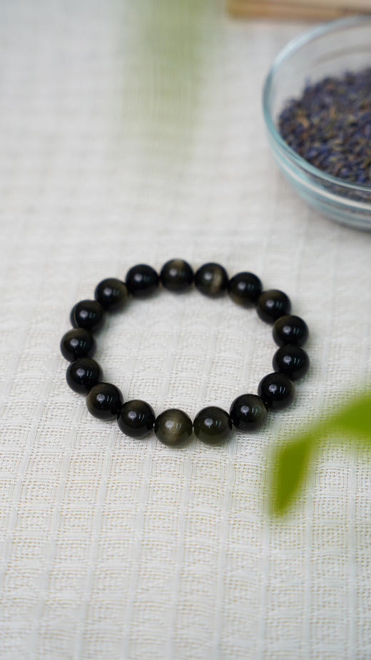 素园 黑曜石水晶手串 高品质 商品图0