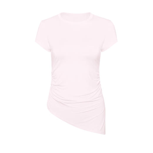 跃牌【倚窗听雨】Athena lulu兰精莫代尔瑜伽短袖修身显瘦斜开叉运动瑜伽服T恤上衣DA130 商品图1