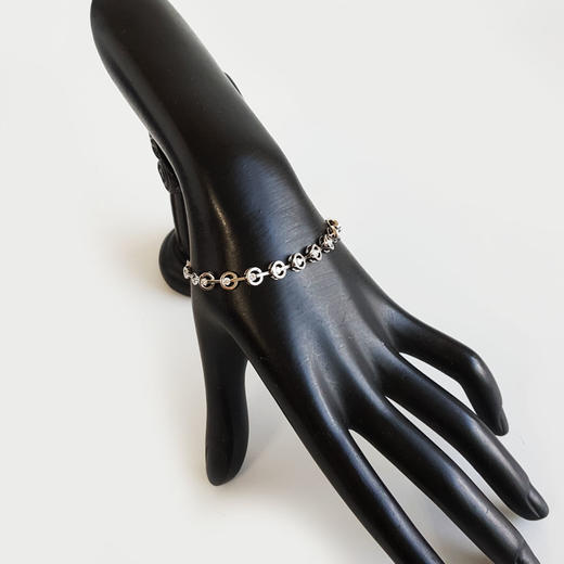 【天然正品】AU750白金简约时尚群镶款近40分钻石手链300825NJS41 现售价：7980！ 商品图6