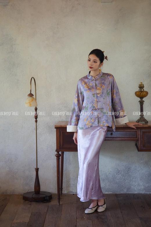 【门店同款】ENJOY秋季云敛-东方画笔金丝晕染花外套 164843354 商品图7