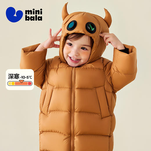 迷你巴拉男女童羽绒服可爱造型保暖宝宝儿童外套2025冬新品 商品图1