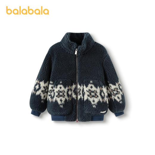 【premium】巴拉巴拉高端线冬季棉服男仿羊羔毛立领休闲保暖外套 商品图4