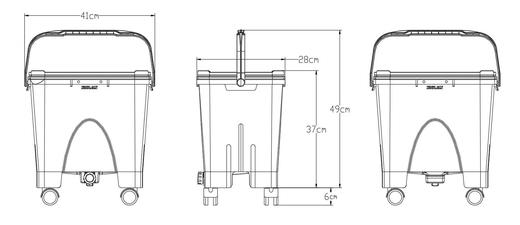 碧奥兰波卡西小堆肥桶24L|新款带轮 商品图8