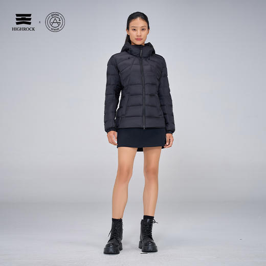 天石鹅铠甲秋冬鹅绒羽绒服女款收腰显瘦短款百搭连帽保暖G338 商品图7