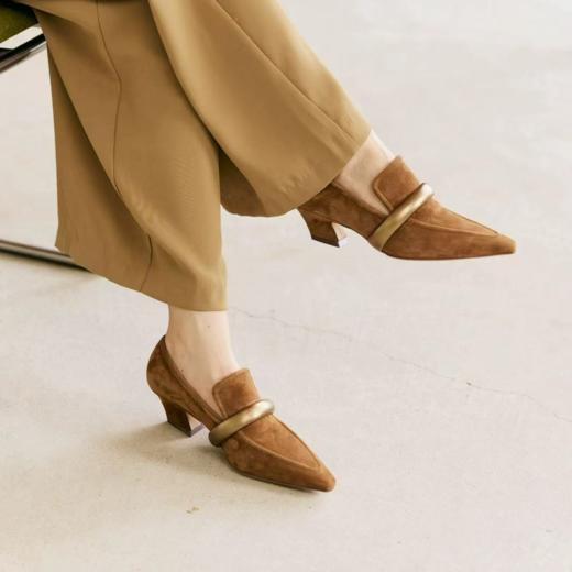 heelz设计师手工鞋履 ｜金条羊翻毛乐福鞋 4.5公分 商品图1