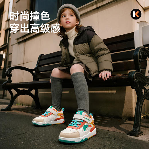 卡特兔童鞋高帮儿童板鞋男童2025秋冬新品防滑耐磨透气女童跑步鞋 商品图2