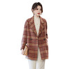 OSL 2508LN格纹复古赫本风羊毛毛呢大衣 商品缩略图4