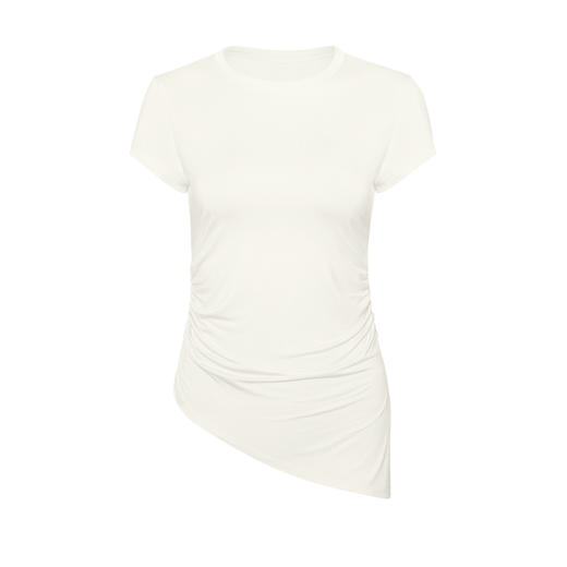 跃牌【倚窗听雨】Athena lulu兰精莫代尔瑜伽短袖修身显瘦斜开叉运动瑜伽服T恤上衣DA130 商品图2