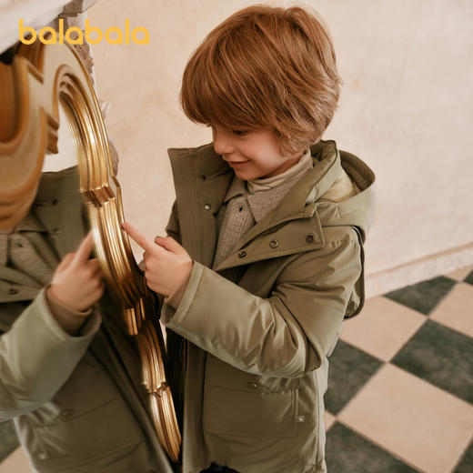 【premium】巴拉巴拉高端线冬季白鹅绒服温暖羽绒服连帽外套男童 商品图2