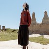 绽放563朵/长绒棉毛圈布花布贴口袋设计感百搭长袖套头卫衣女上衣 商品缩略图2