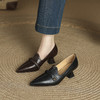【预售5天】小众高级感女鞋真皮尖头法式女鞋复古百搭金属扣高跟鞋MLS&A1038 商品缩略图4