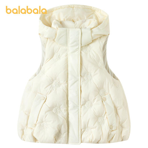 【premium】巴拉巴拉高端线冬季鹅绒服女童连帽保暖俏皮羽绒马甲 商品图1