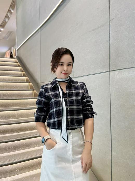 佐丹奴女装SS25商场新款梭织格子衬衫05345609 商品图6
