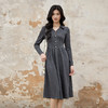 奢姿大码女装2025秋季减龄纽扣装饰翻领连衣裙胖妹妹简约风裙子9953870322 商品缩略图0