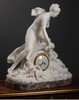 独角鹿西洋古董 19世纪意大利雕塑家Jacques Boero签名创作丘比特与普绪克主题大理石雕塑装饰铜鎏金珐琅表盘座钟 商品缩略图1