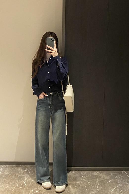 老钱风刺绣100棉灯芯绒长袖衬衫 商品图9