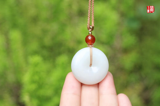和田玉白玉【平安扣】配精美挂绳 商品图2