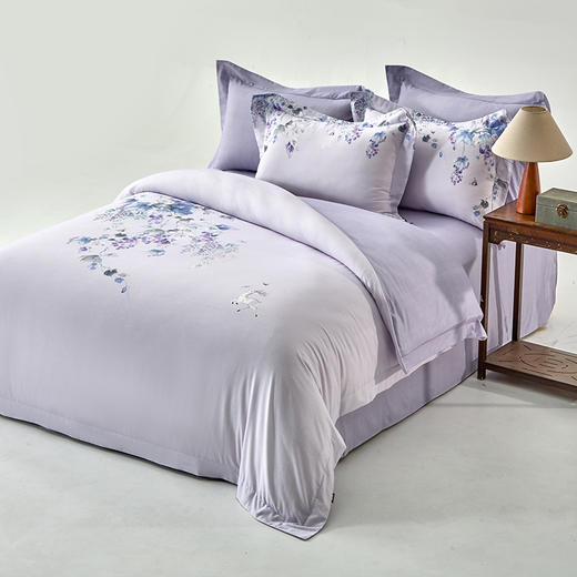 多喜爱 山海经系列全棉磨毛四件套 榴开福至/投桃喜禄/葡天同乐hl【云柔全棉】【温润磨毛】【芬纳诺抗菌】【出框工艺】温暖舒适 国风山海 多款可选 商品图5